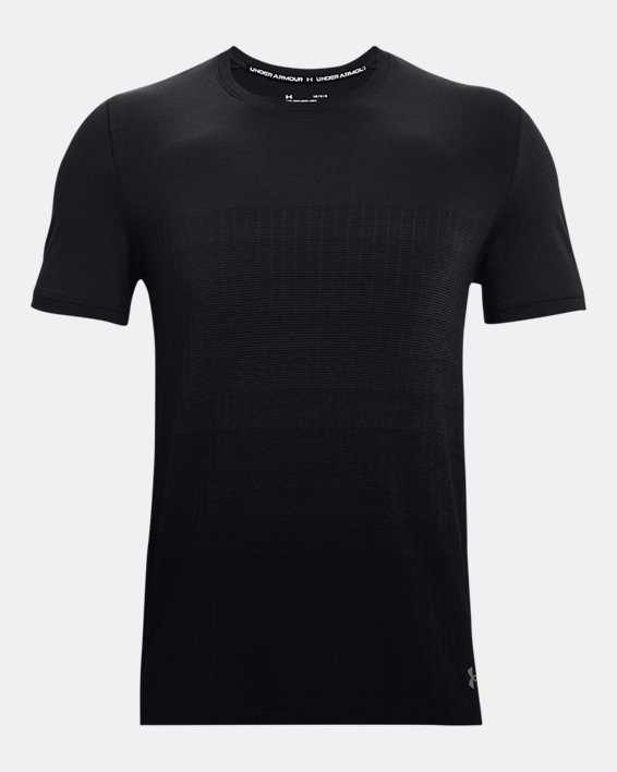 Men's UA Seamless Lux Short Sleeve, Black, pdpMainDesktop image number 5
